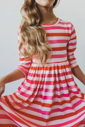 All You Need is Love 3/4 Sleeve Pocket Twirl Dress