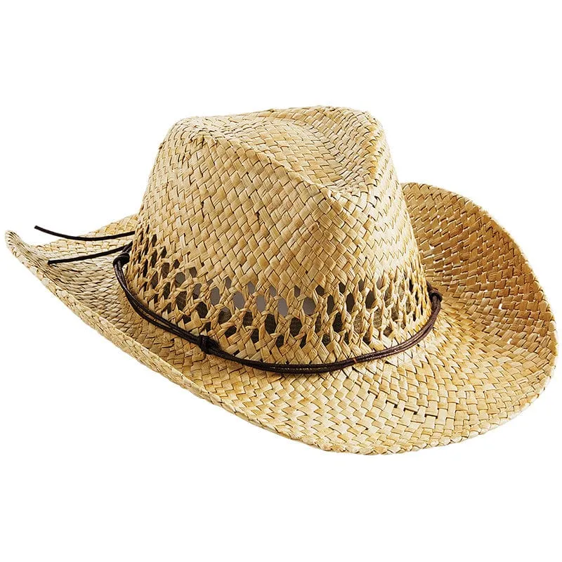 Beechfield Straw Cowboy Hat