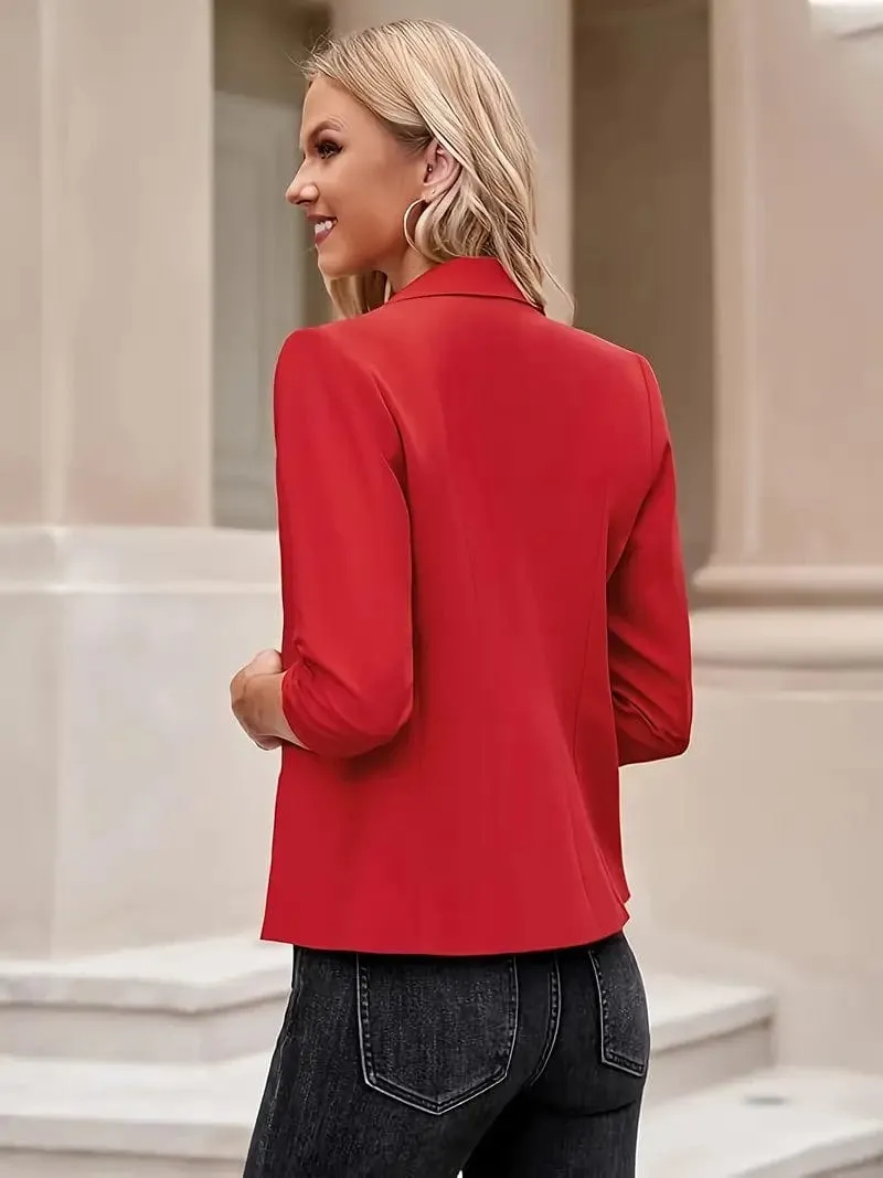 Button-Down Red Blazer