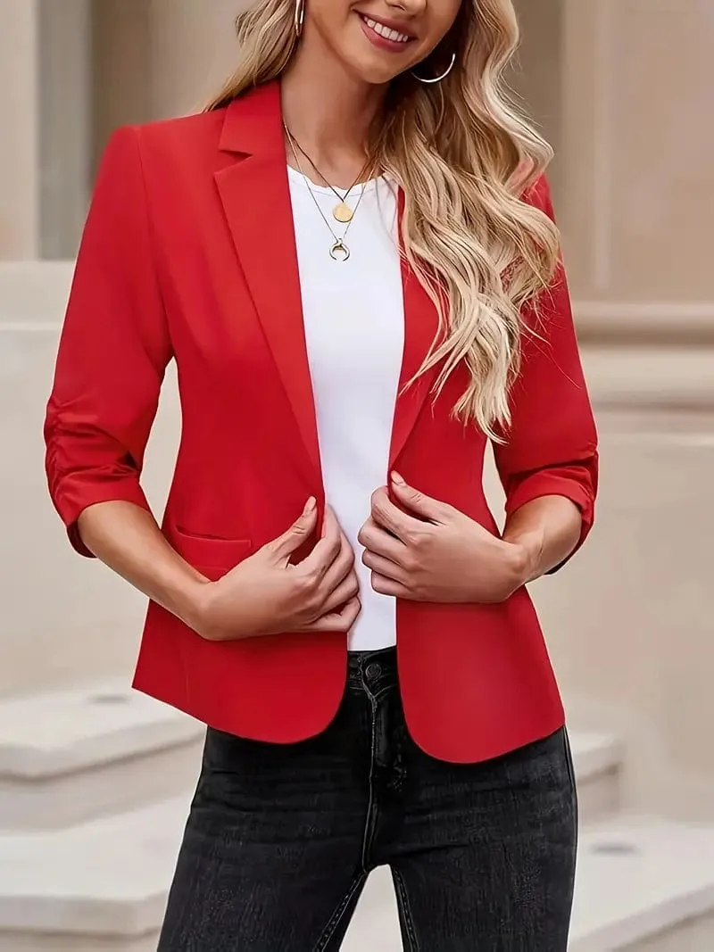 Button-Down Red Blazer