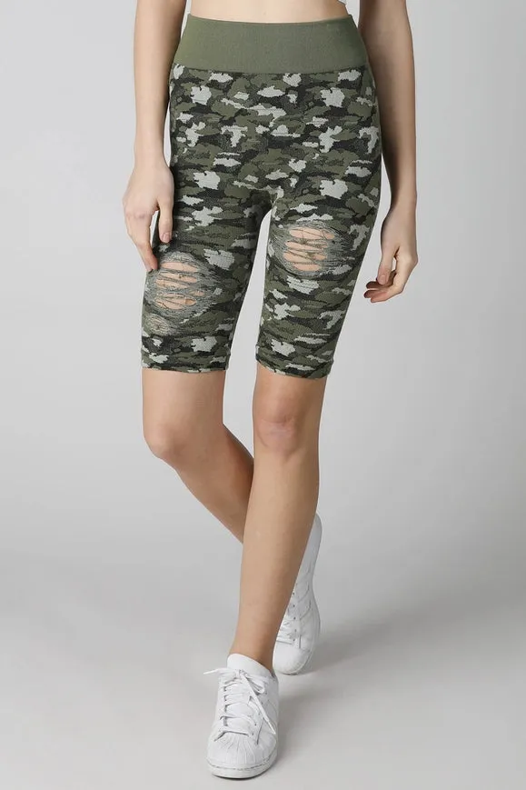 Camo Biker Shorts