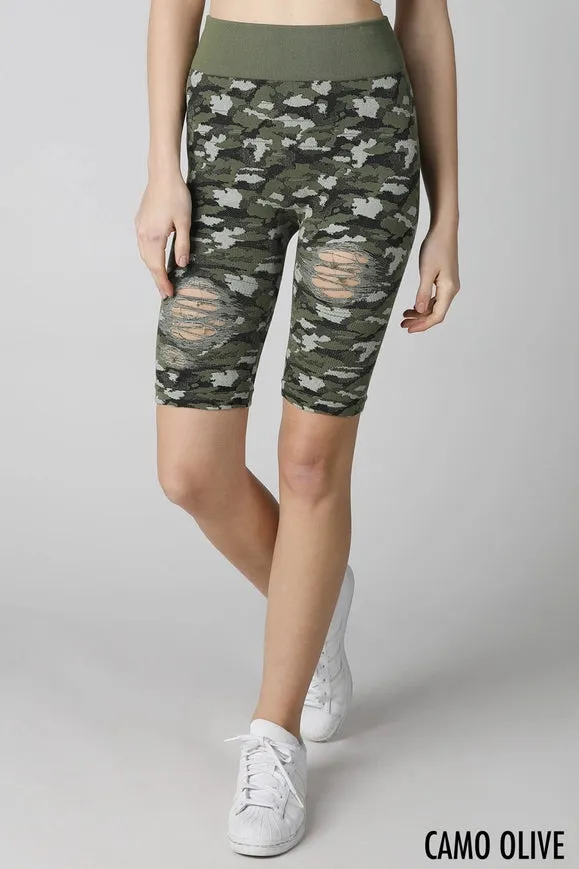 Camo Biker Shorts