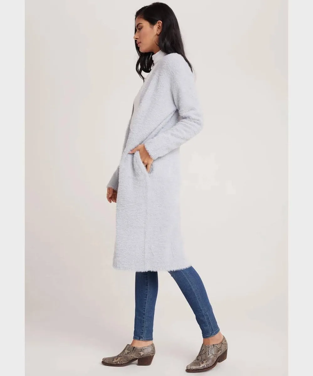 Cardi Coat with Pockets Silver