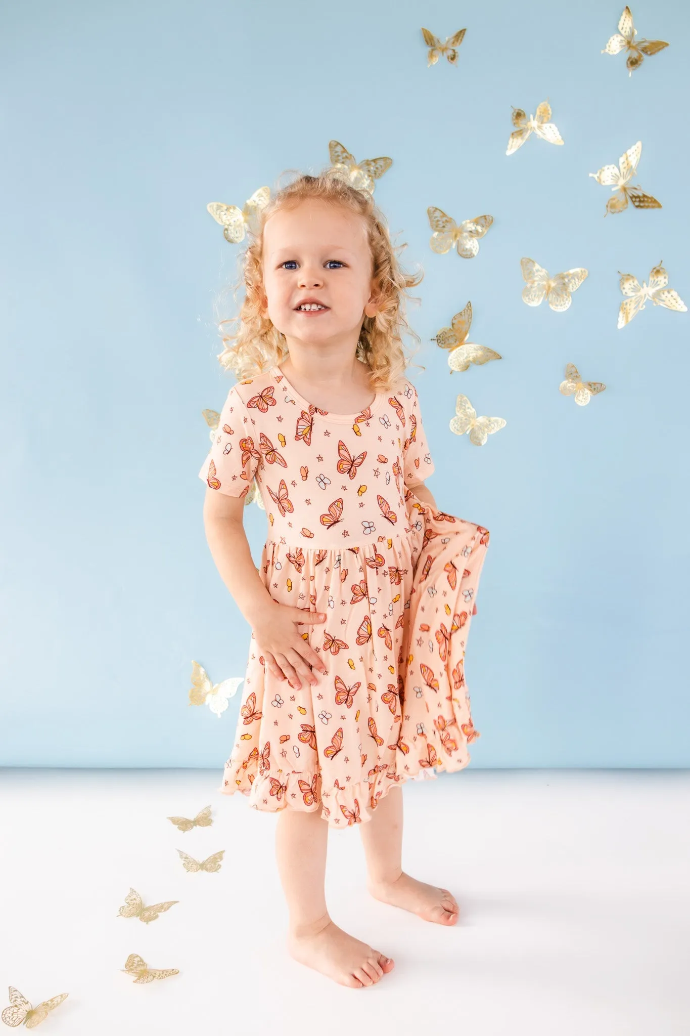 CHASING BUTTERFLIES DREAM RUFFLE DRESS