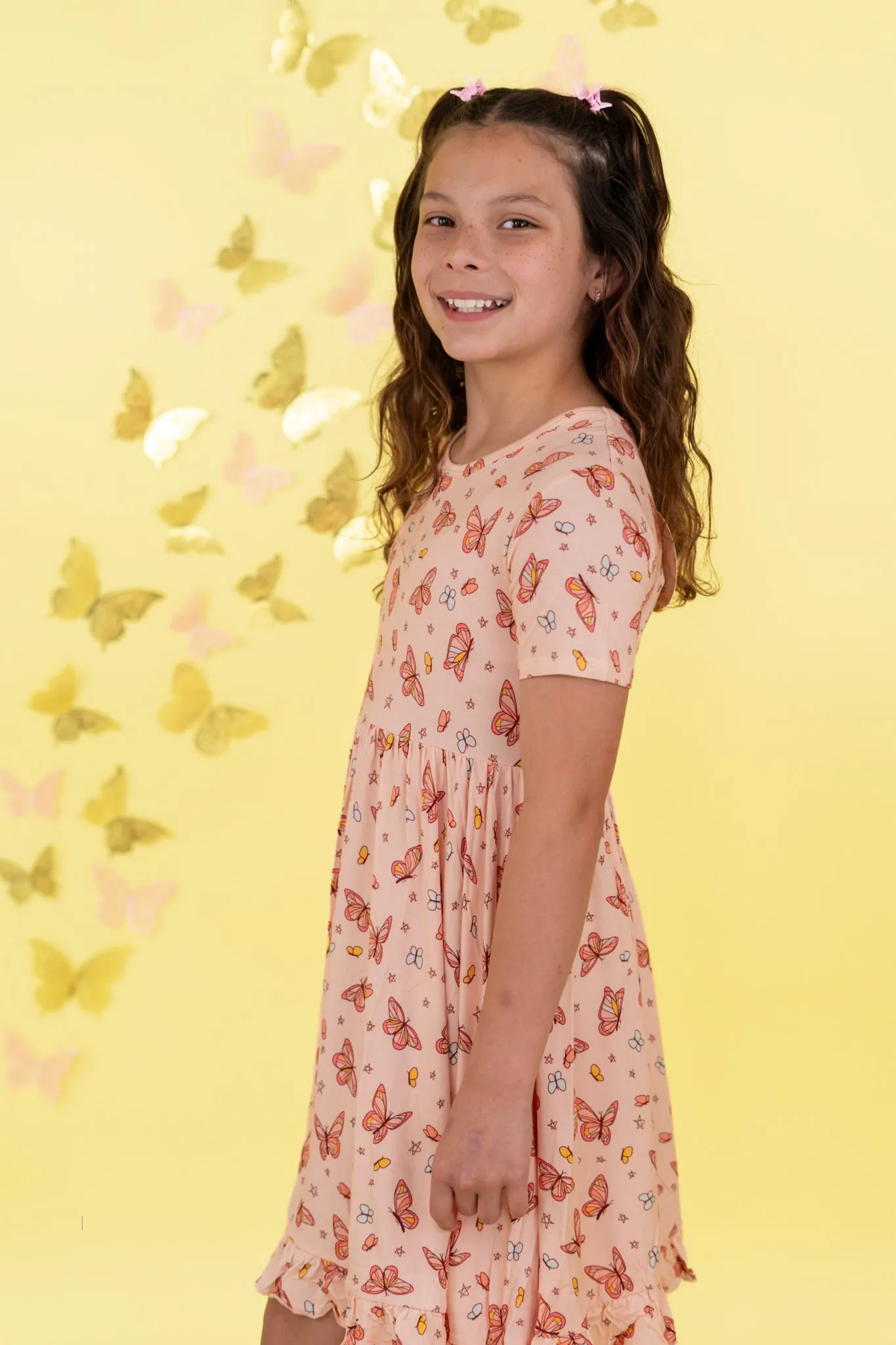 CHASING BUTTERFLIES DREAM RUFFLE DRESS