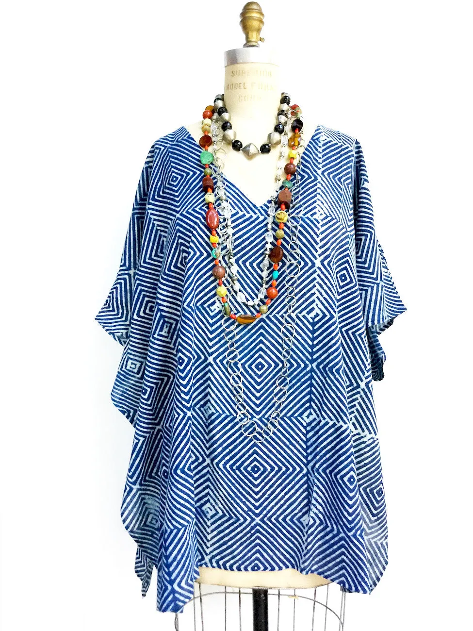 Cotton Hand Blocked Caftan Tunic