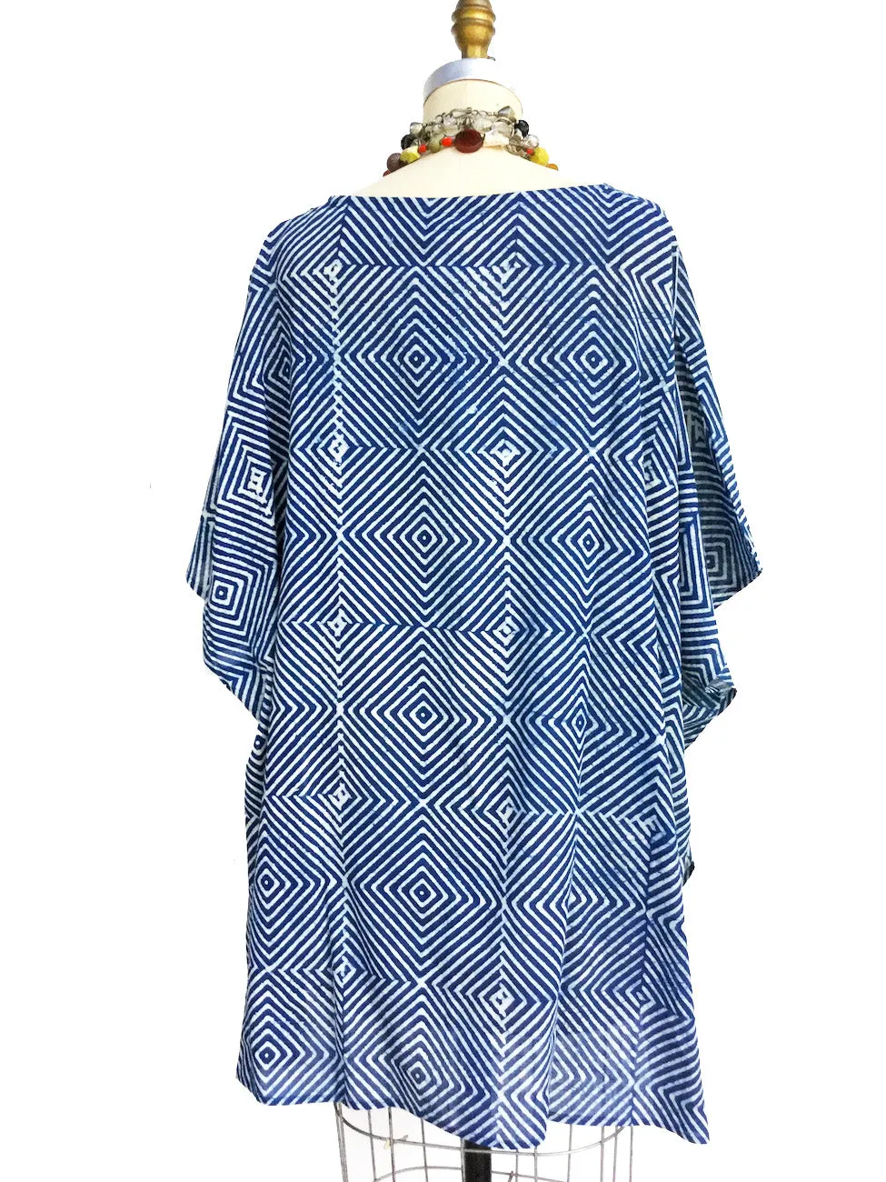 Cotton Hand Blocked Caftan Tunic