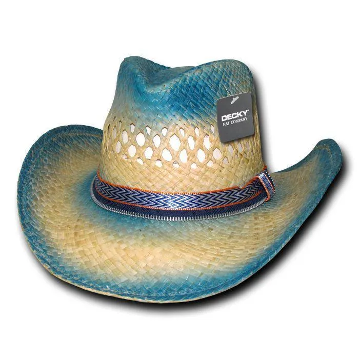 Decky Sea Breeze Raffia Straw Hatband Cowboy Hats One Size Mens Unisex