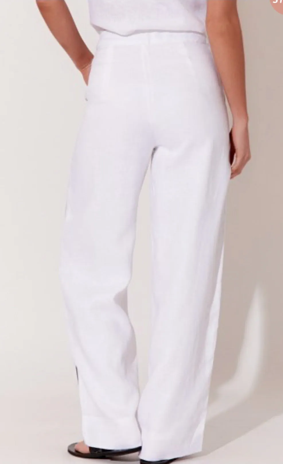 DELANEY White GROSGRAIN STRIPE PANT