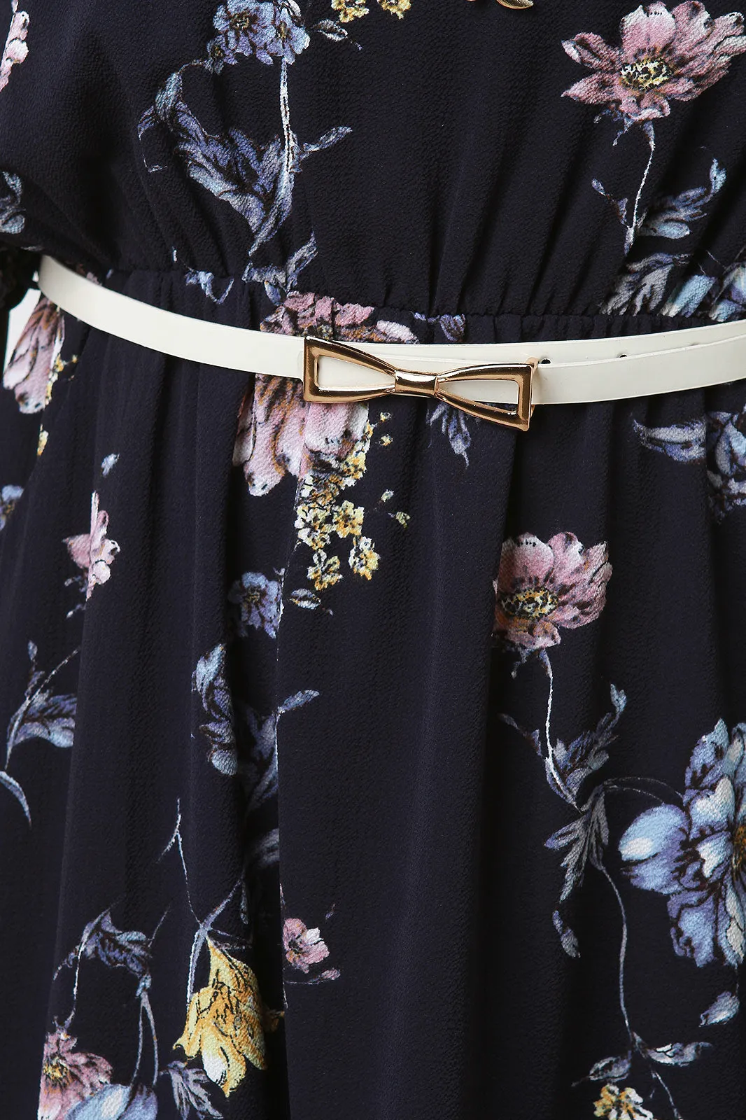 Floral Pocketed Flowy Midi Dress