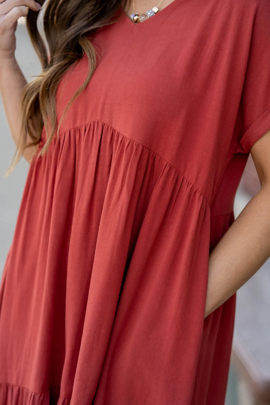 Flowy Tiered Midi Dress