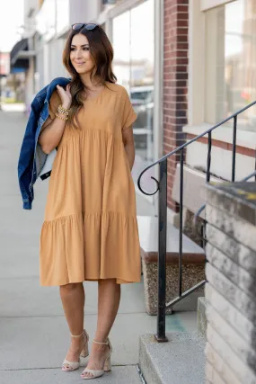 Flowy Tiered Midi Dress