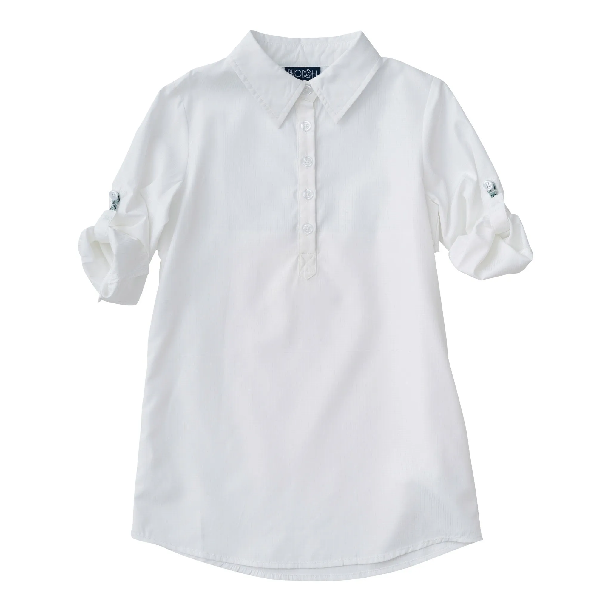 Founders Kids Fishing Shirt Dress in White