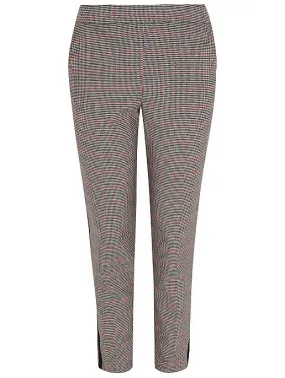 George Womens Grey Glen Check Side Stripe Ankle Grazer Trousers