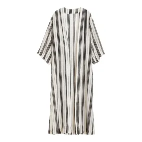 H&M Chiffon Beach Robe, Black/White