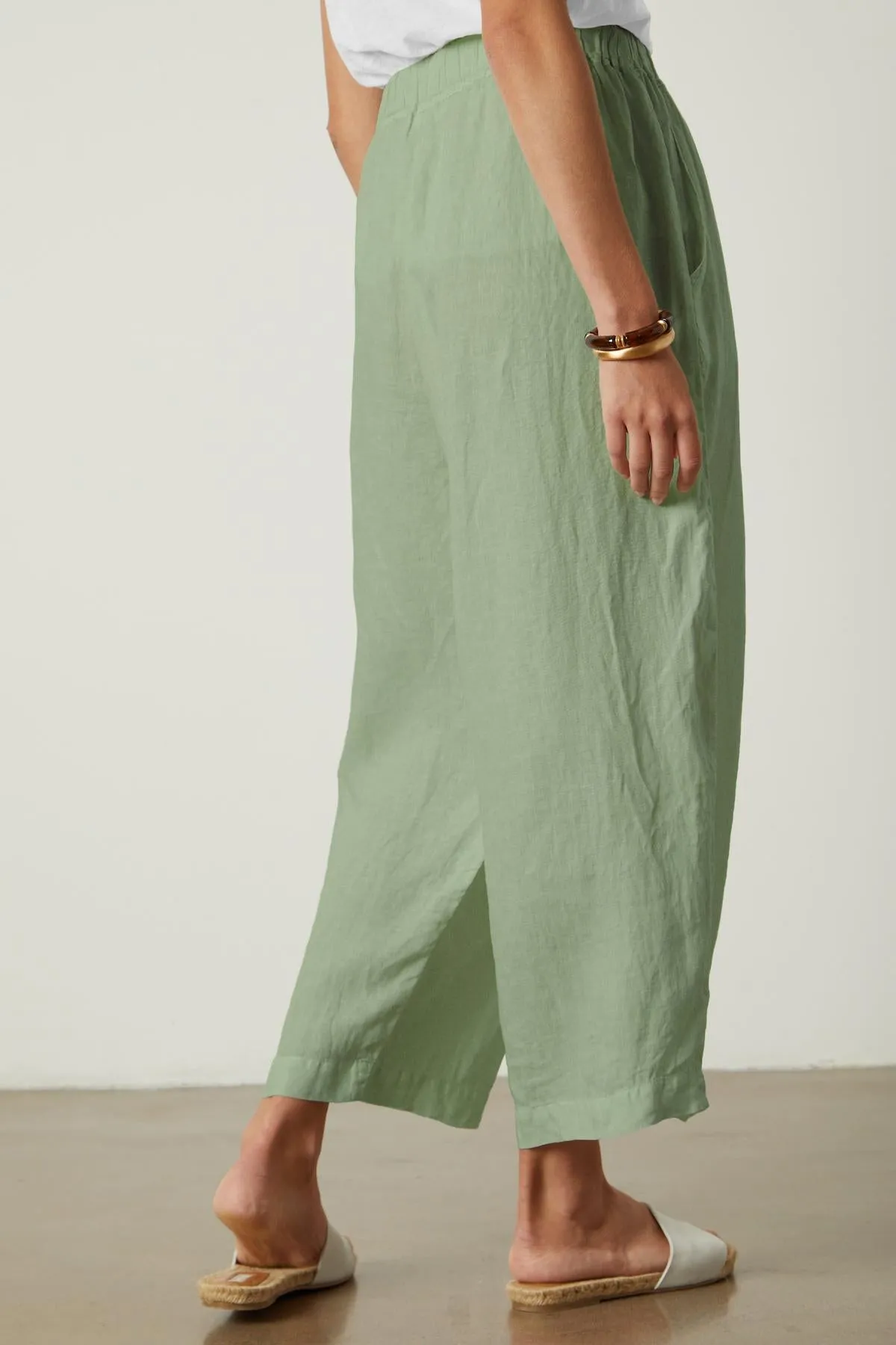 HANNAH LINEN WIDE LEG PANT