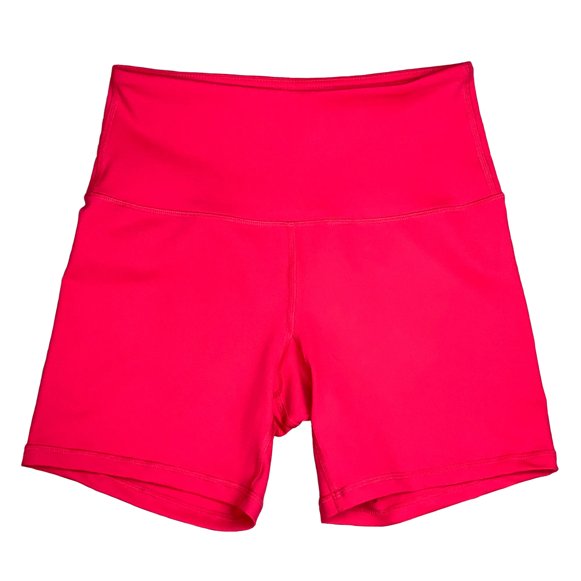 High Waist Biker Shorts - Red