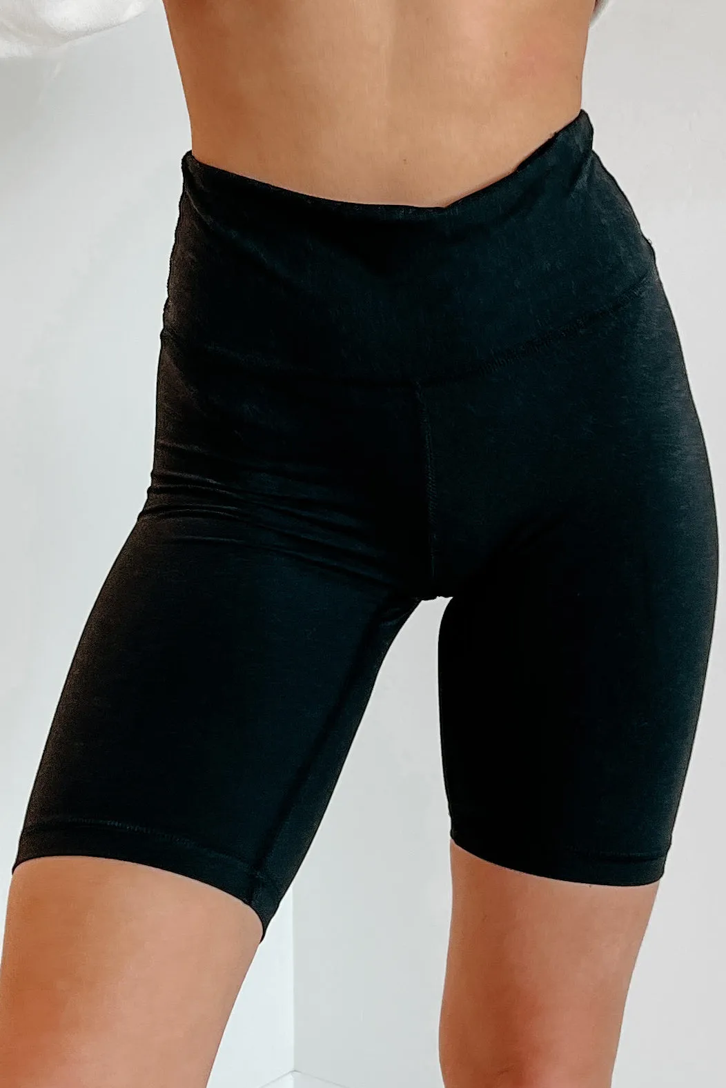 Hitting My Goals Buttery Soft Biker Shorts (Black)