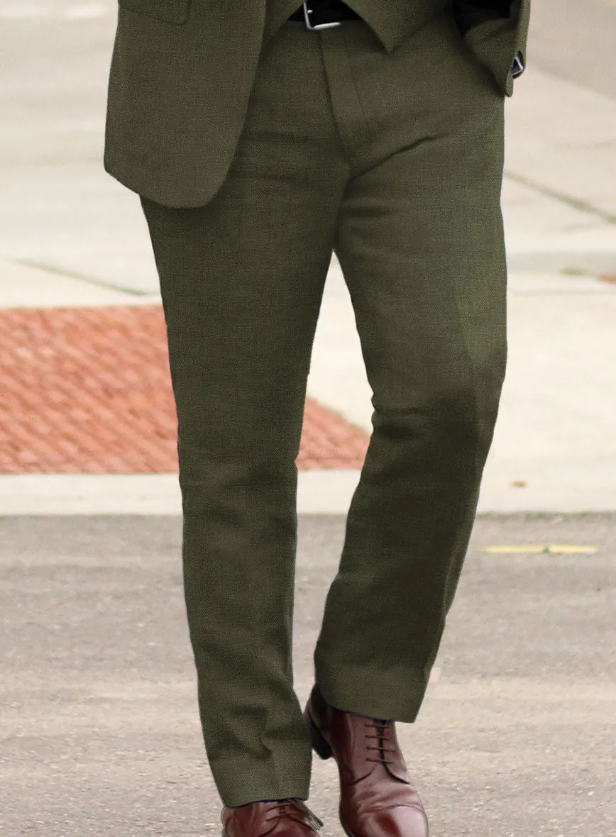 Italian Prato Green Linen Pants