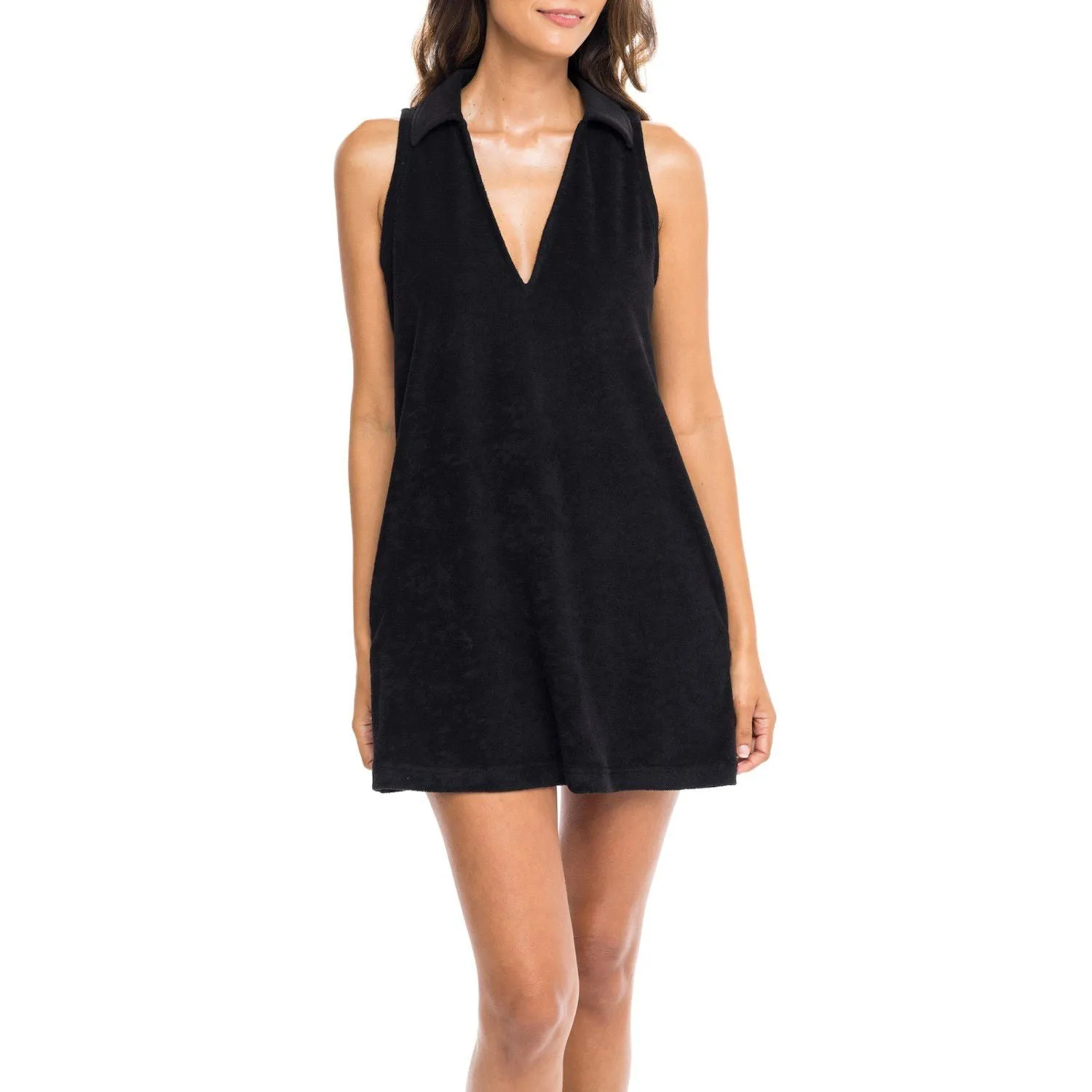 Jordan Taylor Women's Sleeveless Terry Beach Dress black