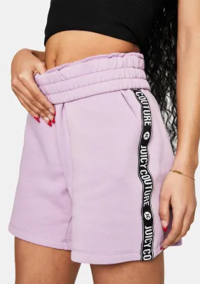 Lavender Lipstick Fleece Shorts