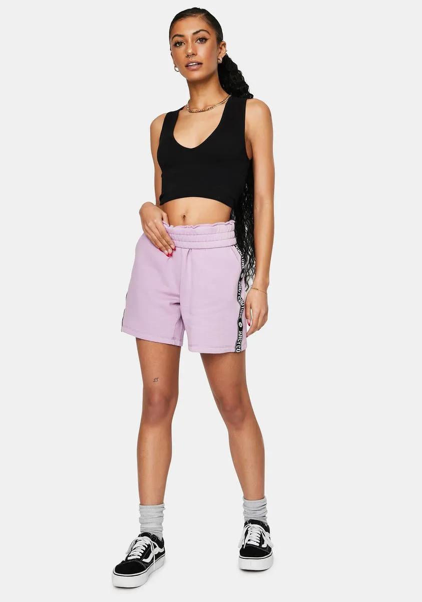 Lavender Lipstick Fleece Shorts