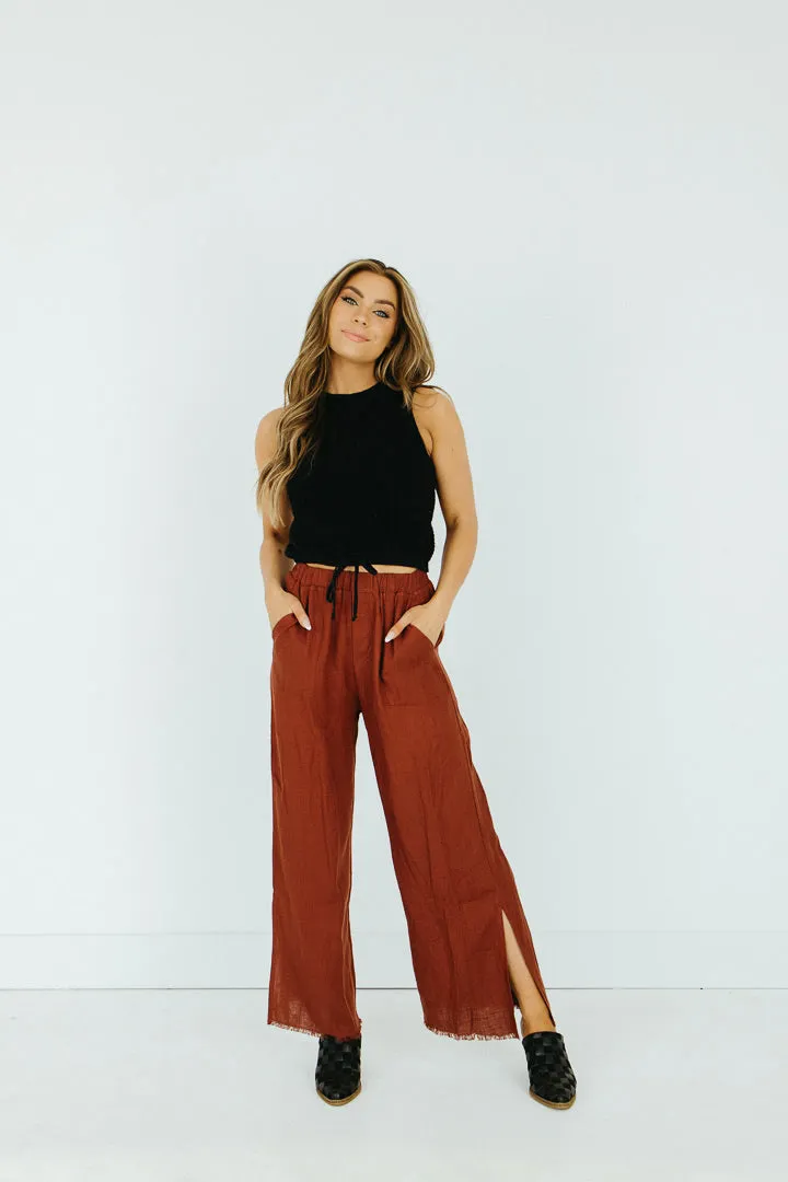 Mahogany Wide Leg Pants - FINAL SALE