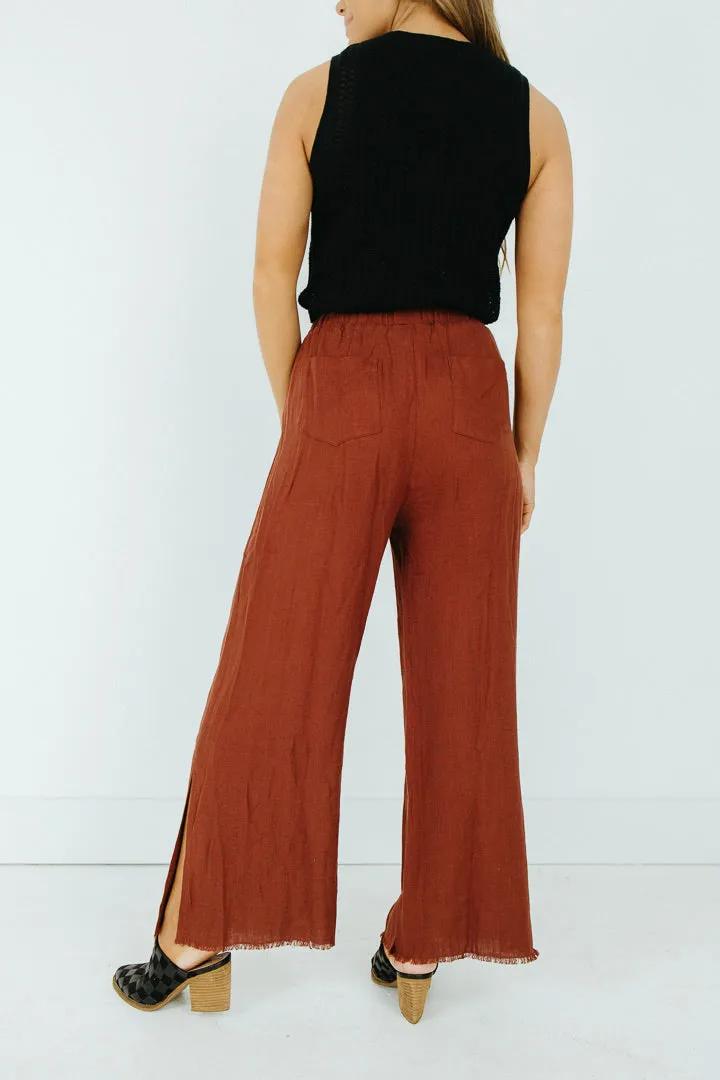 Mahogany Wide Leg Pants - FINAL SALE