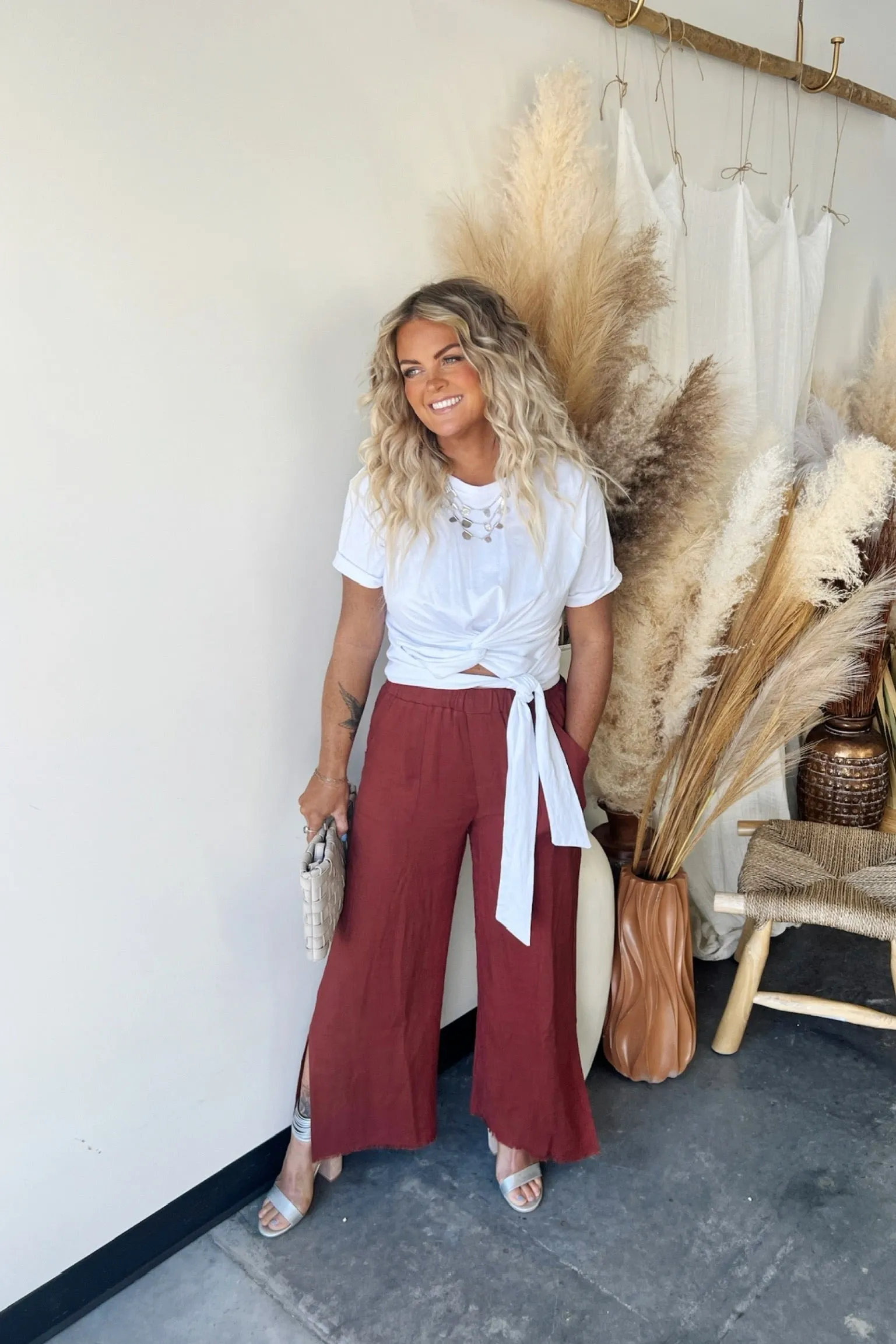 Mahogany Wide Leg Pants - FINAL SALE