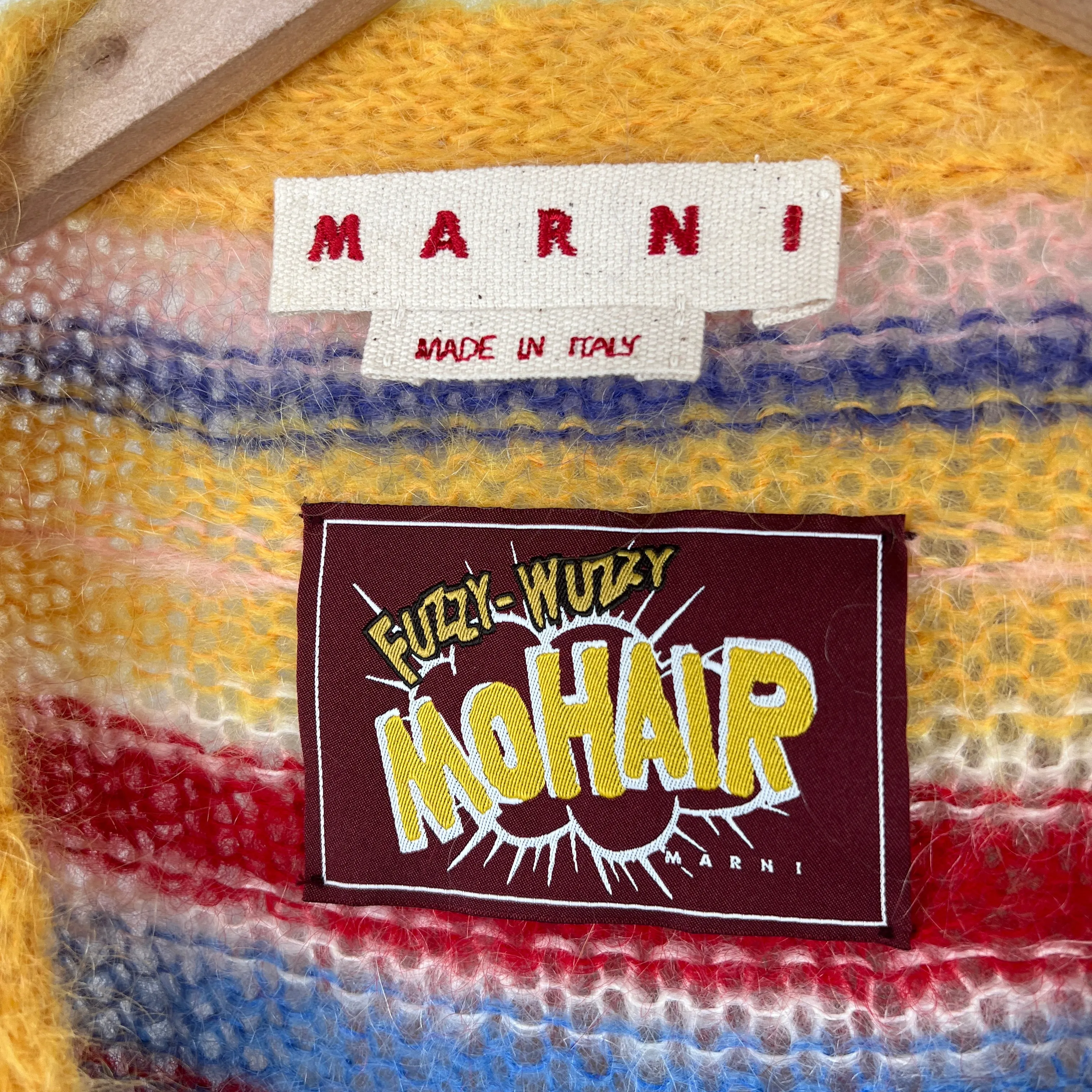 Marni Mohair Fuzzy Multicolored Cardigan