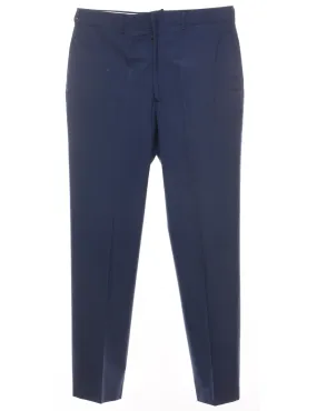 Navy Tapered Trousers - W32 L31