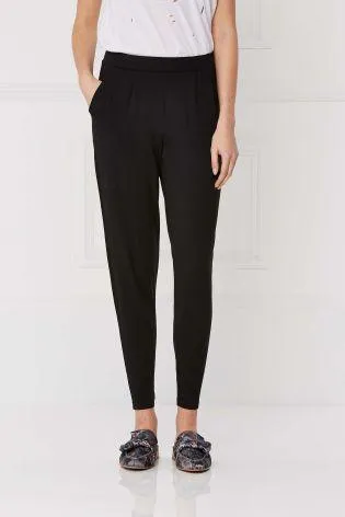 Next Womens Tapered Leg Black Trousers