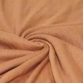 PEACH POINTELLE MINI DIAMOND 100% COTTON JERSEY PER METRE