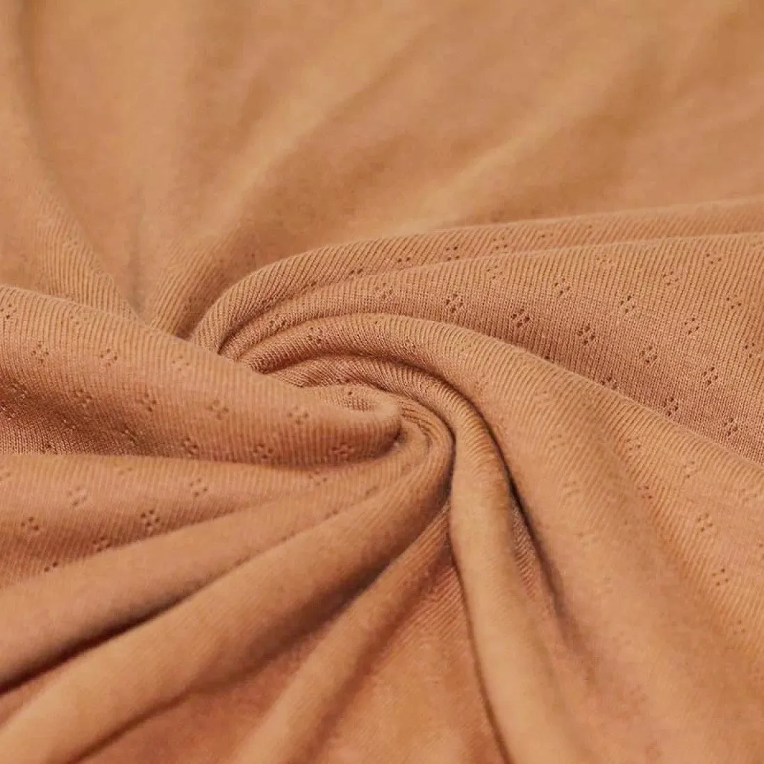 PEACH POINTELLE MINI DIAMOND 100% COTTON JERSEY PER METRE