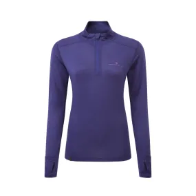 Ronhill | Women's Tech Merino 1/2 Zip - Deep Ocean/Regal Purple