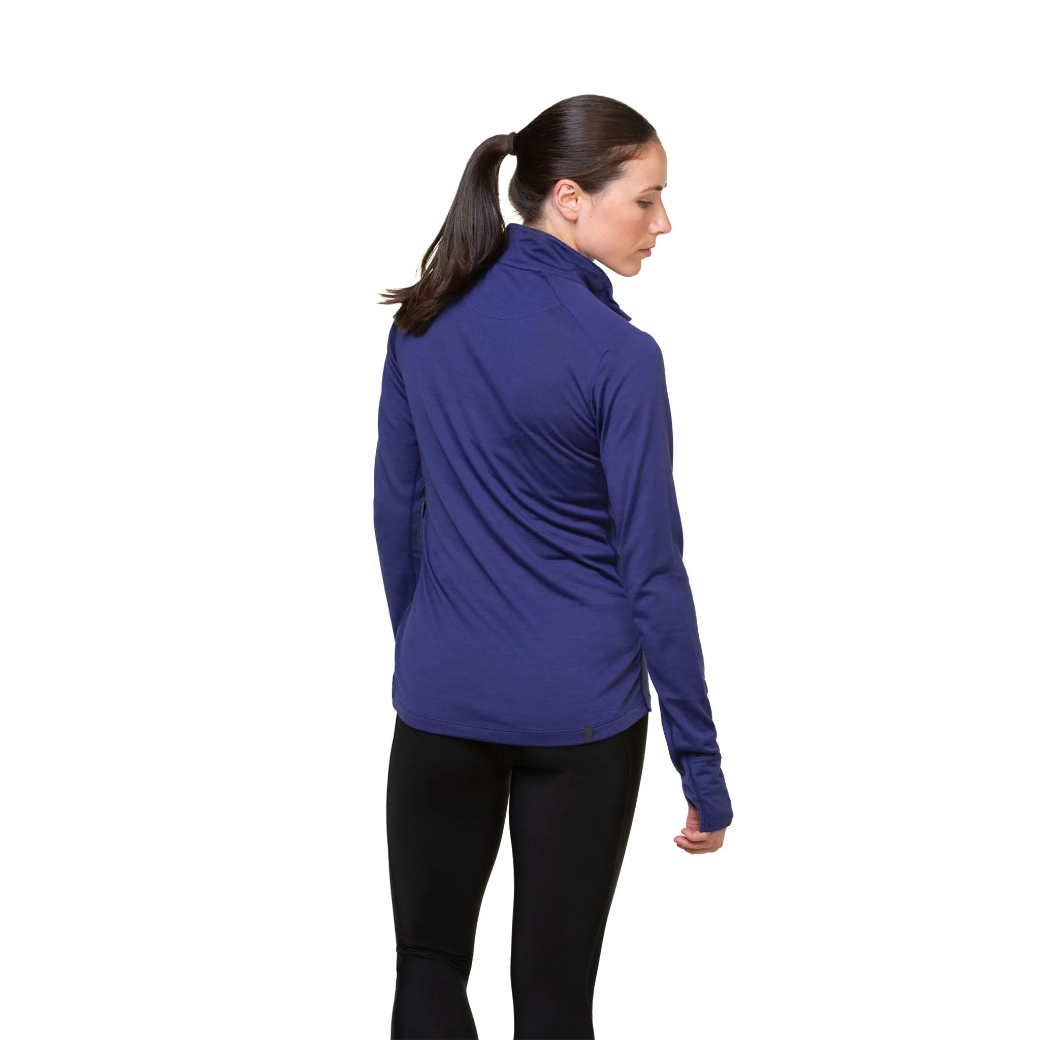 Ronhill | Women's Tech Merino 1/2 Zip - Deep Ocean/Regal Purple