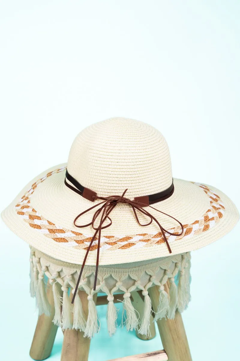 SALE! Beach Cabana Ivory Straw Sun Hat