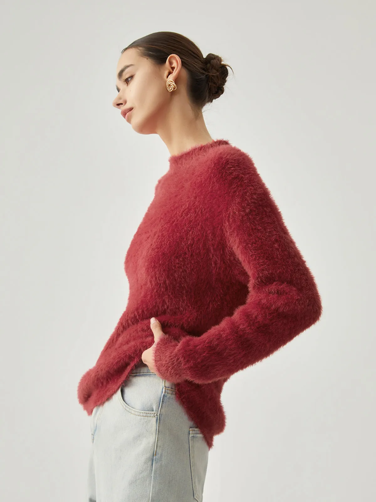 Soft Charming Fuzzy Sweater