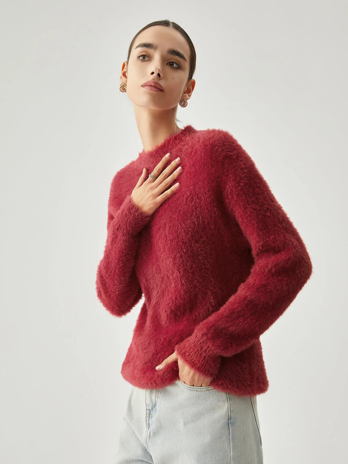 Soft Charming Fuzzy Sweater