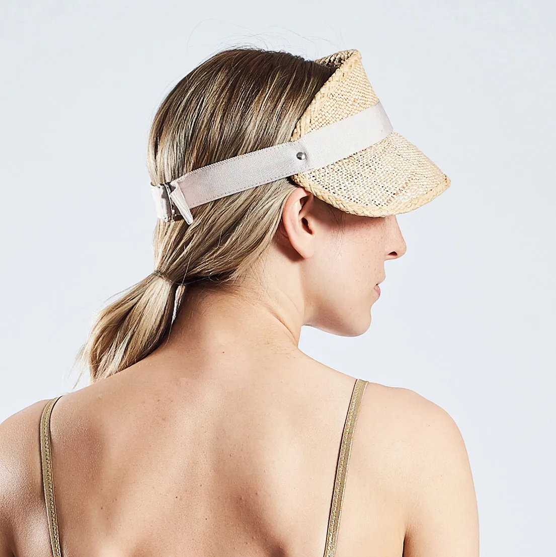 Straw Sun Visor — natural