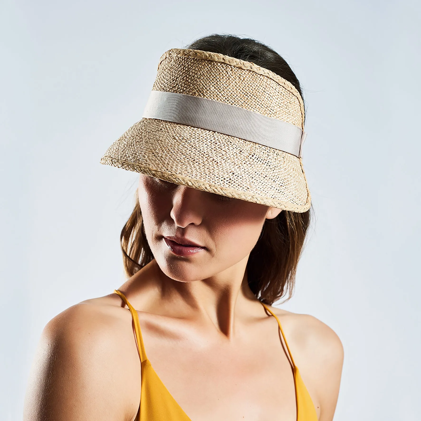 Straw Sun Visor — natural