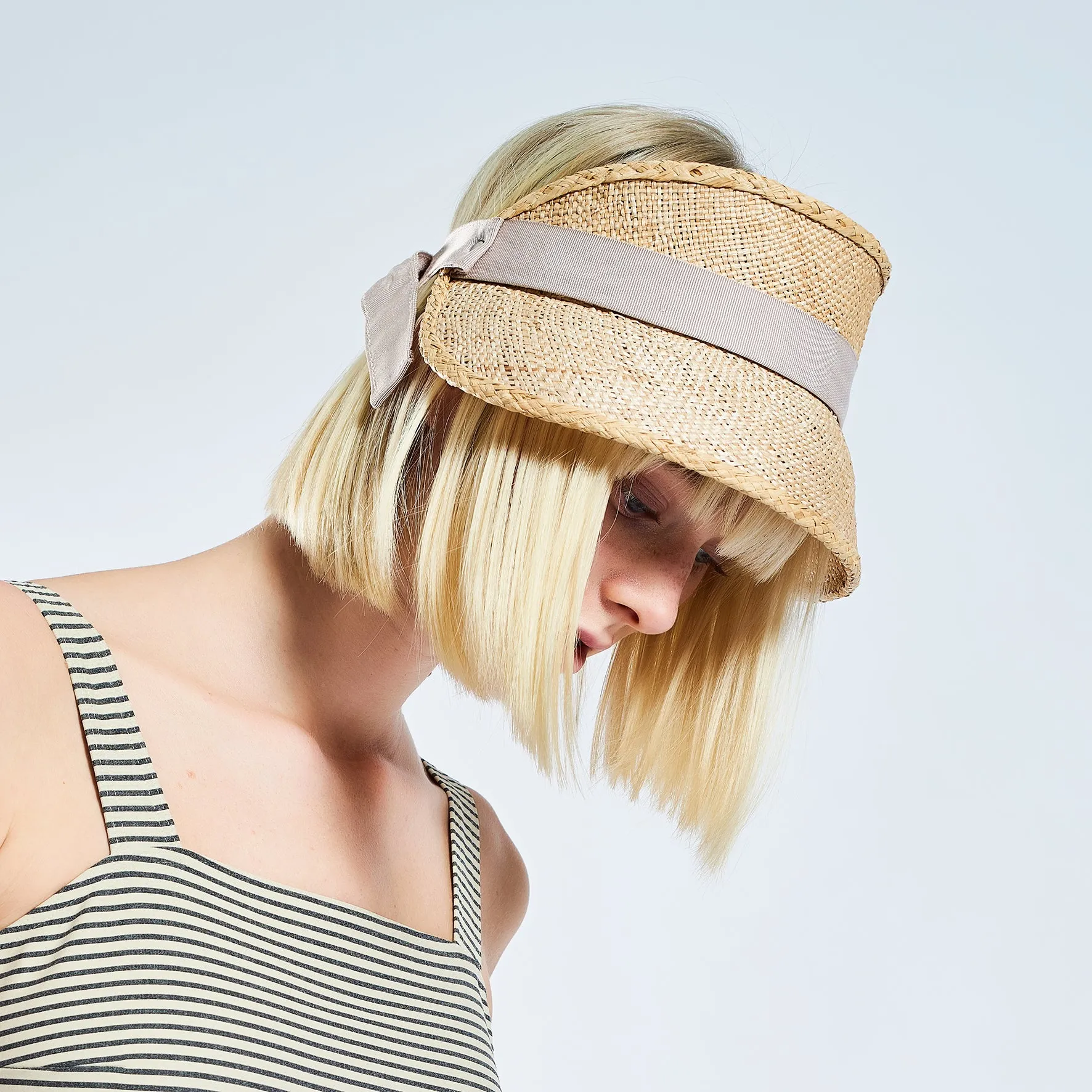 Straw Sun Visor — natural