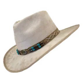 Suede Canyon Western Cowboy Hat in Beige