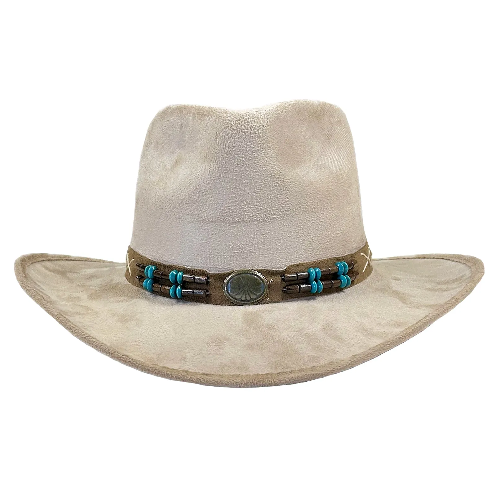 Suede Canyon Western Cowboy Hat in Beige