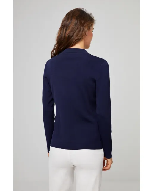 Surkana Dora Fine Knit Blazer In Navy