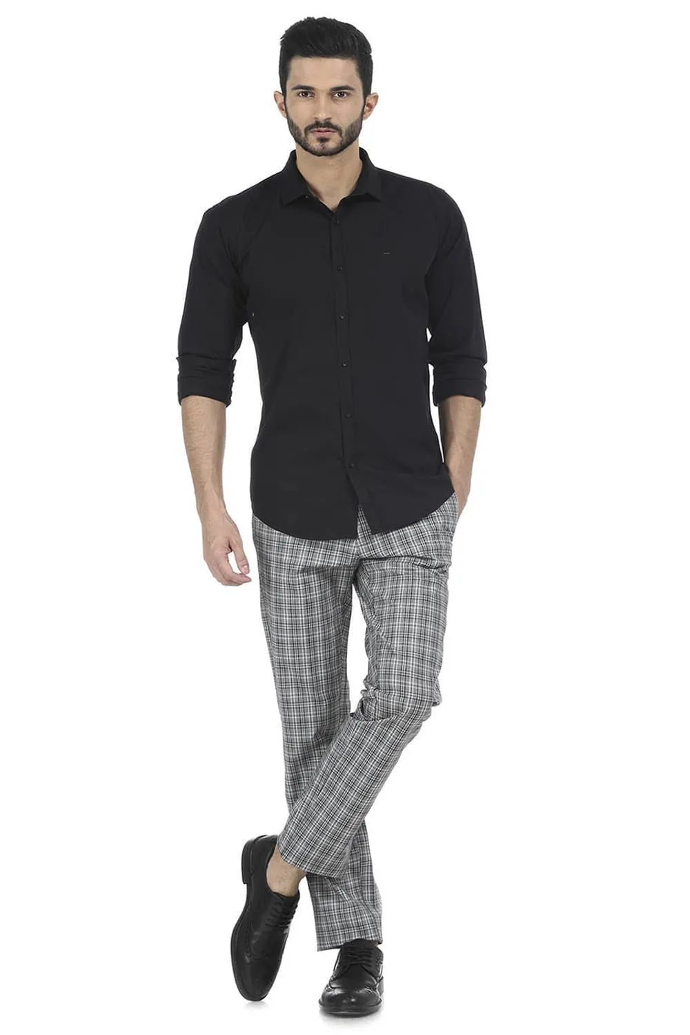 Tapered Fit Checks Trouser