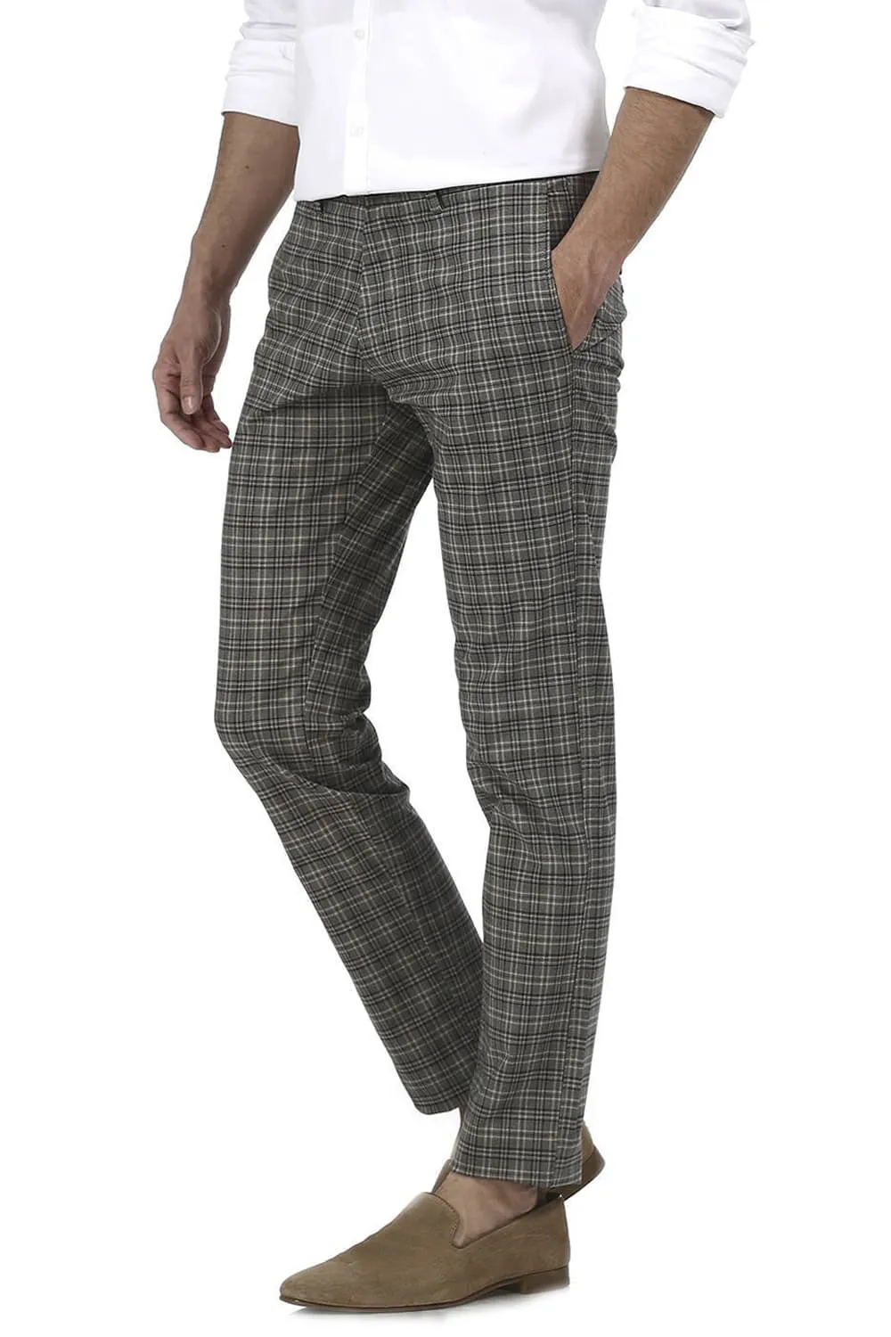 Tapered Fit Checks Trouser