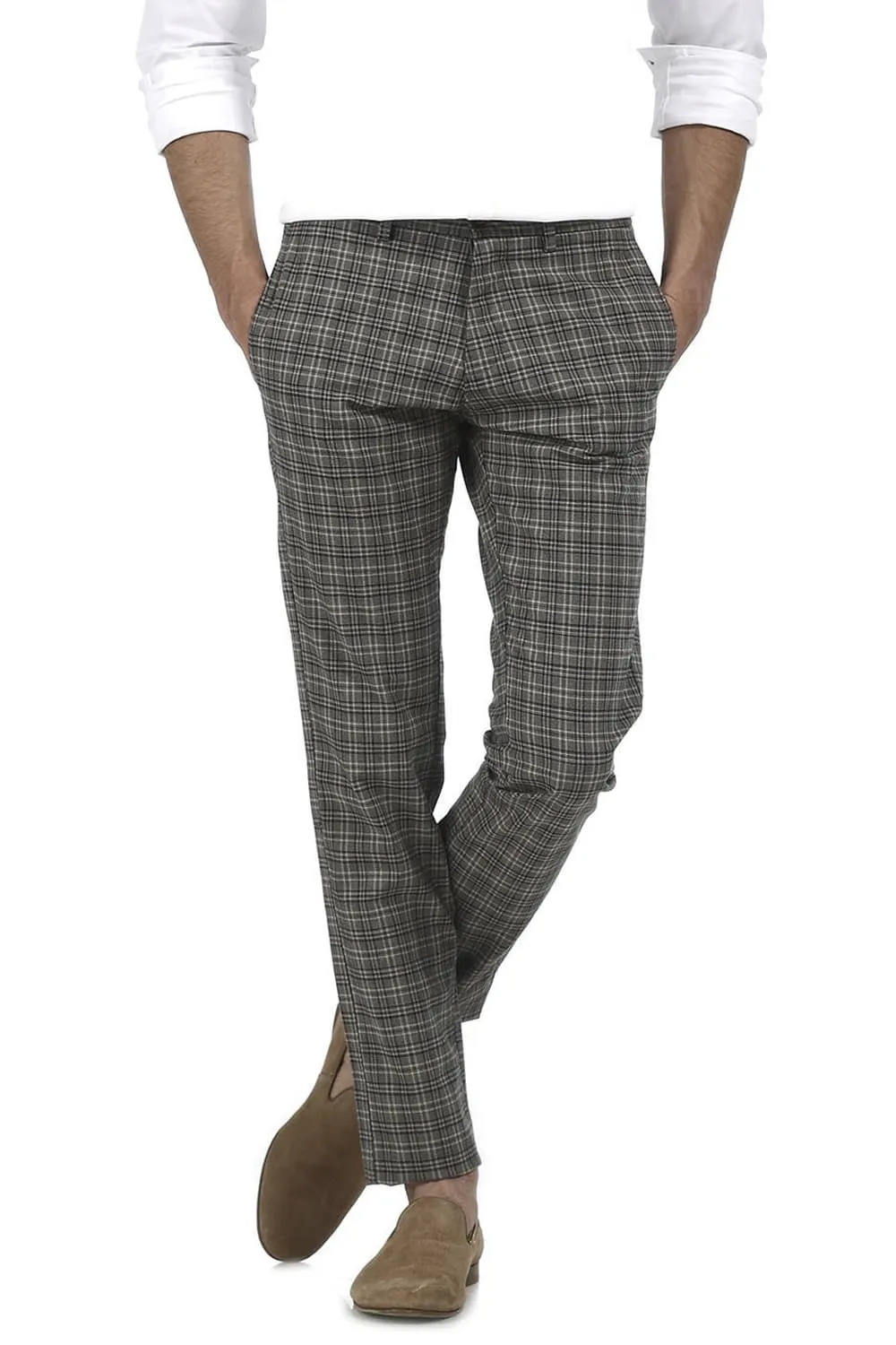 Tapered Fit Checks Trouser