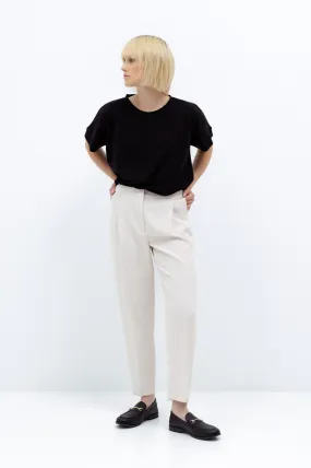 TAPERED MILK TROUSERS