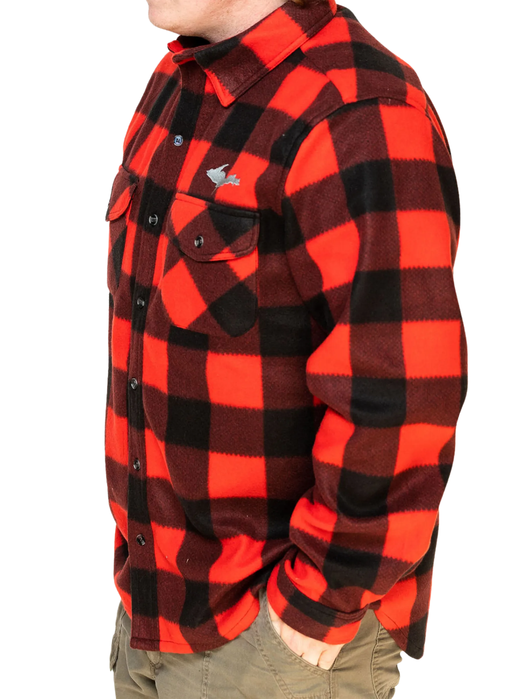 UP Red Button-Up Fleece